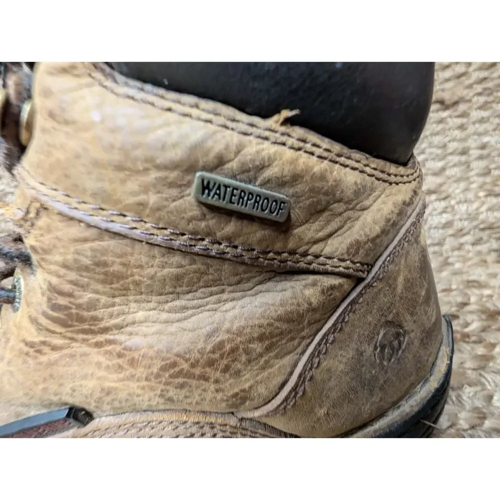 Wolverine Durbin Brown Leather Waterproof Outdoor Work Boot Mens Size 10.5 EW